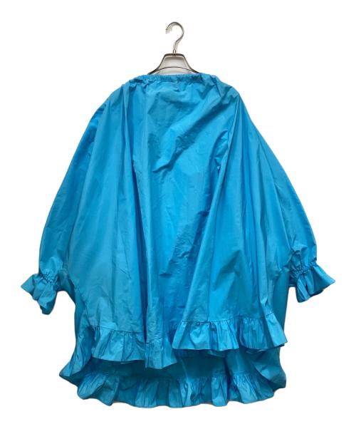 patou（パトゥ）patou (パトゥ) ポリエステルフリルワンピース ブルー サイズ:34の古着・服飾アイテム