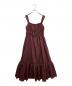 HER LIP TOハーリップトゥ）の古着「Double Bow Summer Long Dress/ダブルボウサマーロングドレス」｜レッド