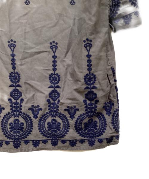 Marble SUD（マーブルシュッド）Marble SUD (マーブルシュッド) 長袖刺繍ワンピース グレー サイズ:FREEの古着・服飾アイテム