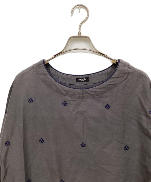 Marble SUD（マーブルシュッド）Marble SUD (マーブルシュッド) 長袖刺繍ワンピース グレー サイズ:FREEの古着・服飾アイテム