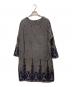Marble SUD（マーブルシュッド）の古着「長袖刺繍ワンピース」｜グレー