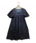 Marble SUD（マーブルシュッド）の古着「半袖刺繍ワンピース/ハンソデシシュウワンピース」｜ブルー