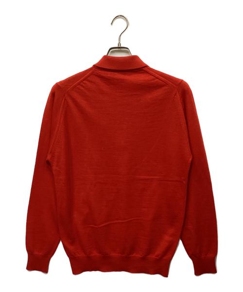 JOHN SMEDLEY（ジョンスメドレー）JOHN SMEDLEY (ジョンスメドレー) ニットポロシャツ レッド サイズ:Mの古着・服飾アイテム