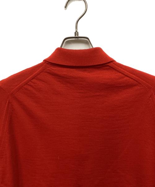 JOHN SMEDLEY（ジョンスメドレー）JOHN SMEDLEY (ジョンスメドレー) ニットポロシャツ レッド サイズ:Mの古着・服飾アイテム
