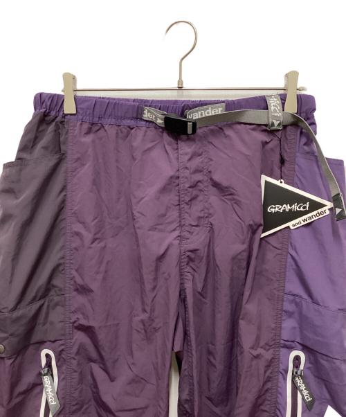 GRAMICCI（グラミチ）GRAMICCI (グラミチ) and wander (アンドワンダー) PATCHWORK WIND PANT/パッチワークワイドパンツ パープル サイズ:M 未使用品の古着・服飾アイテム