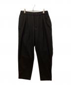 and wanderアンドワンダー）の古着「serge tapered pants/サージテーパードパンツ」｜ブラック