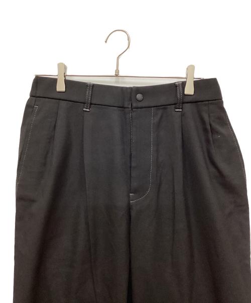 and wander（アンドワンダー）and wander (アンドワンダー) serge tapered pants/サージテーパードパンツ ブラック サイズ:4の古着・服飾アイテム