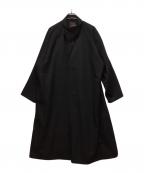 CABANキャバン）の古着「ウールギャバジン スタンドカラーコート」｜ブラック