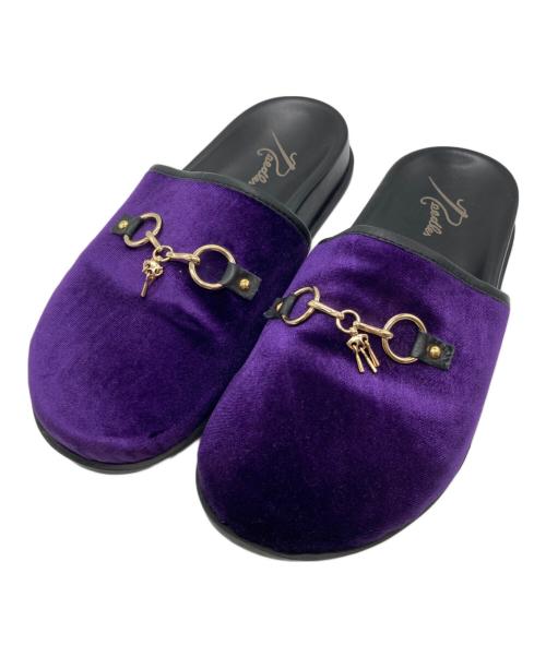 Needles（ニードルズ）Needles (ニードルズ) BIT TASSEL VELVET SLIP-IN/ビットタッセルベルベットスリップイン パープル サイズ:40の古着・服飾アイテム