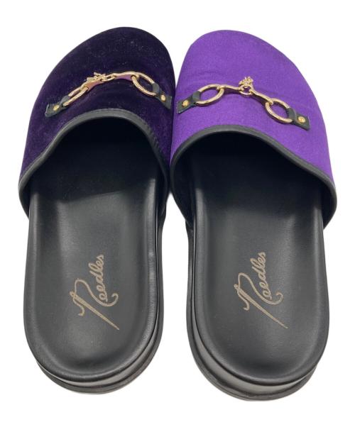 Needles（ニードルズ）Needles (ニードルズ) BIT TASSEL VELVET SLIP-IN/ビットタッセルベルベットスリップイン パープル サイズ:40の古着・服飾アイテム