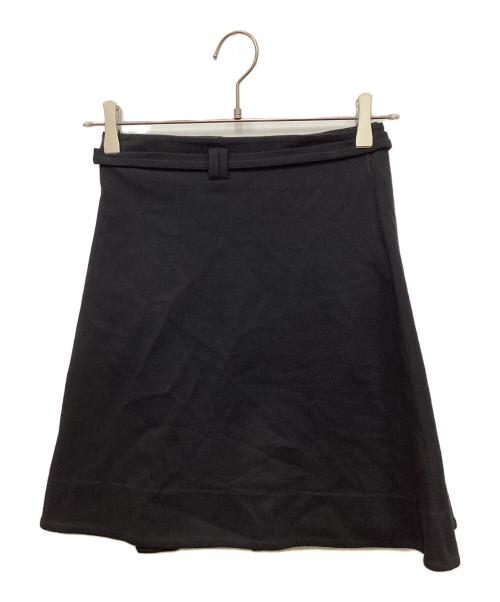 maison kitsune（メゾンキツネ）MAISON KITSUNE (メゾンキツネ) ラップスカート ブラック サイズ:XSの古着・服飾アイテム