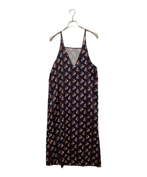 SOULEIADO（ソレイアード）SOULEIADO (ソレイアード) プリントエプロン キャミソールワンピース ネイビー サイズ:Sの古着・服飾アイテム