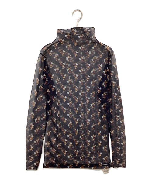 SOULEIADO（ソレイアード）SOULEIADO (ソレイアード) プリントエプロン キャミソールワンピース ネイビー サイズ:Sの古着・服飾アイテム