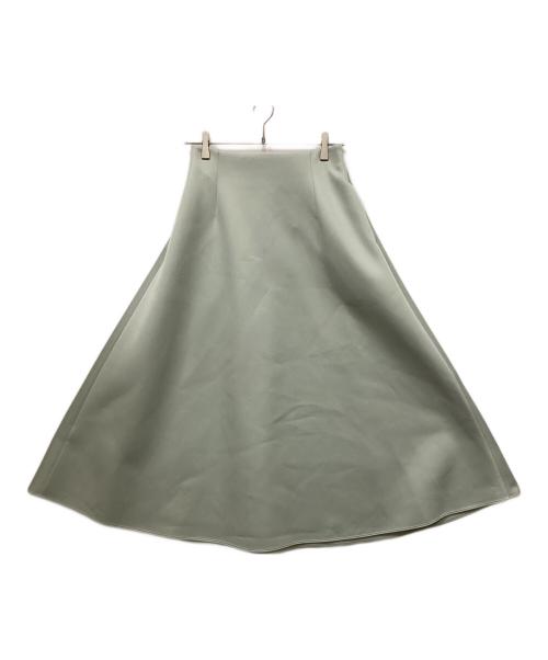 ebure（エブール）ebure (エブール) ダブルラッセルフレアスカート グリーン サイズ:38の古着・服飾アイテム