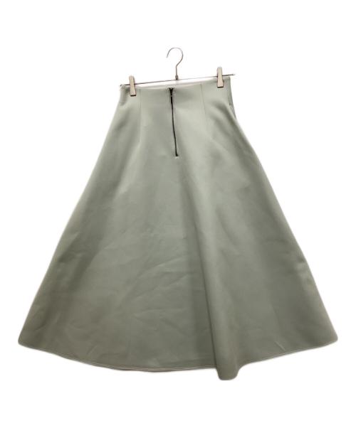 ebure（エブール）ebure (エブール) ダブルラッセルフレアスカート グリーン サイズ:38の古着・服飾アイテム
