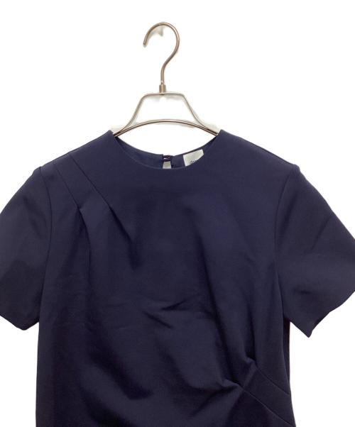 deres（デレス）deres (デレス) ドレーピングドレス ネイビー サイズ:1の古着・服飾アイテム