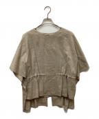 ADOREアドーア）の古着「ドライレーヨンストレッチジップアップブラウス」｜ベージュ