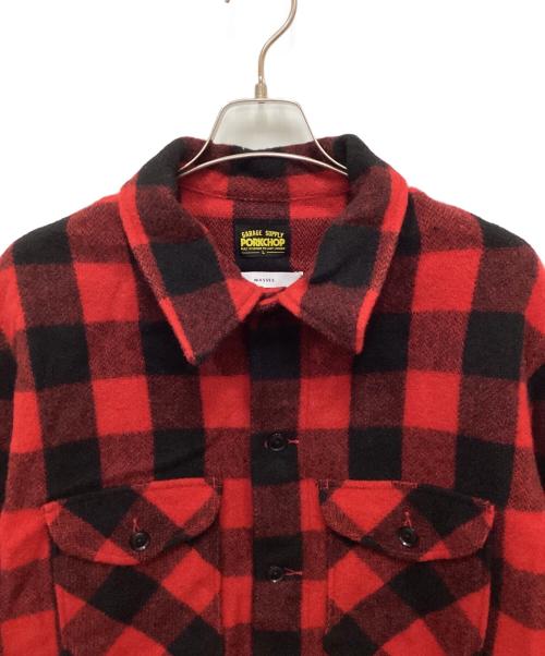 MASSES（マシス）MASSES (マシス) PorkChop (ポークチョップ) WOOL JACKET P/ウールジャケット レッド サイズ:Lの古着・服飾アイテム