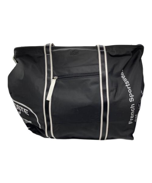 LACOSTE（ラコステ）LACOSTE (ラコステ) ナイロンジップトートバッグ ブラックの古着・服飾アイテム