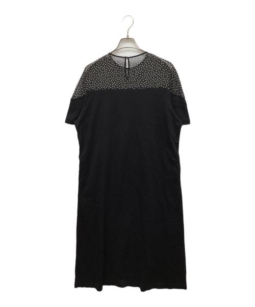 AKIRA NAKA（アキラナカ）AKIRA NAKA (アキラナカ) シアードット切替ワンピース ブラック サイズ:1の古着・服飾アイテム