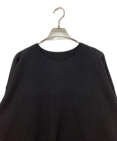 HOMME PLISSE ISSEY MIYAKE（オム プリッセ イッセイ ミヤケ）HOMME PLISSE ISSEY MIYAKE (オム プリッセ イッセイ ミヤケ) サムホールプリーツカットソー ブラック サイズ:３の古着・服飾アイテム