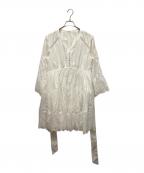 Estella.Kエステラケー）の古着「オールオーバーレースミニマムドレス」｜ホワイト