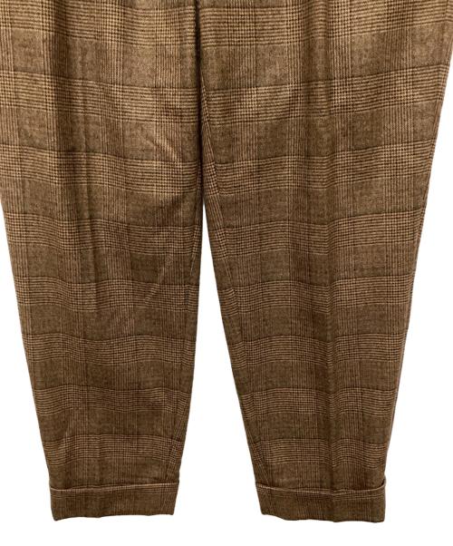 KOLOR（カラー）KOLOR (カラー) 切替チェックスラックス ブラウン サイズ:1の古着・服飾アイテム