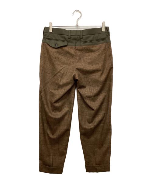 KOLOR（カラー）KOLOR (カラー) 切替チェックスラックス ブラウン サイズ:1の古着・服飾アイテム