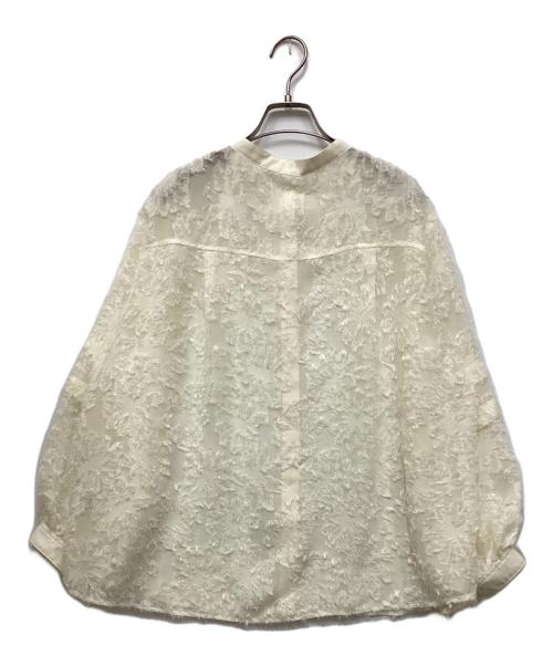 JOURNAL STANDARD relume（ジャーナルスタンダード レリューム）JOURNAL STANDARD relume (ジャーナルスタンダード レリューム) フラワージャガードスリーブタックブラウス アイボリー サイズ:FREEの古着・服飾アイテム