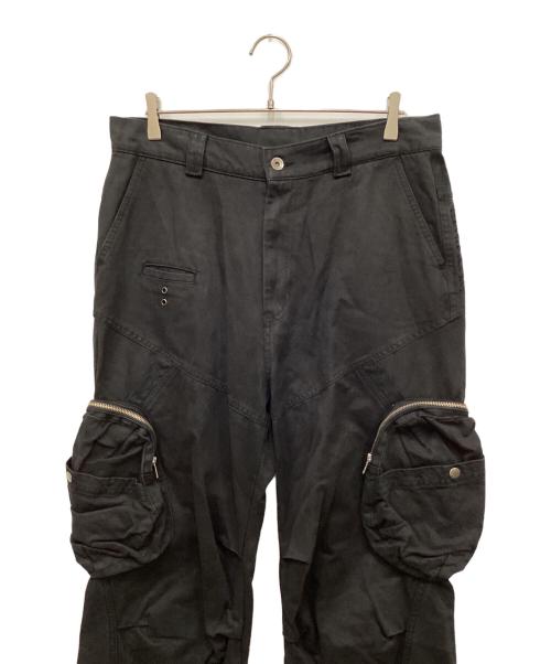 IGNOTA（イグノタ）IGNOTA (イグノタ) ジップカーゴパンツ ブラック サイズ:Lの古着・服飾アイテム