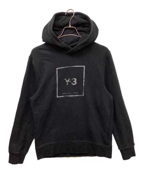 Y-3（ワイスリー）Y-3 (ワイスリー) U SQ LBL GRPHC HOODIE/ユーエスキュウグラフィックフーディー ブラック サイズ:Mの古着・服飾アイテム