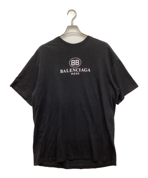 BALENCIAGA（バレンシアガ）BALENCIAGA (バレンシアガ) Oversized Printed Cotton-jersey T-shirt/オーバーサイズプリントコットンジャージティーシャツ ブラック サイズ:Mの古着・服飾アイテム