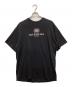 BALENCIAGA（バレンシアガ）の古着「Oversized Printed Cotton-jersey T-shirt/オーバーサイズプリントコットンジャージティーシャツ」｜ブラック