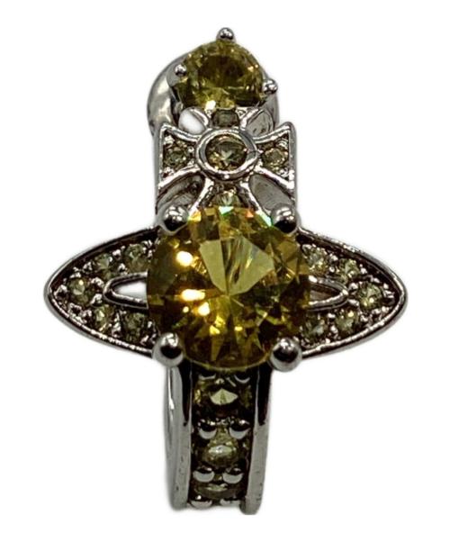 Vivienne Westwood（ヴィヴィアンウエストウッド）Vivienne Westwood (ヴィヴィアンウエストウッド) MAITENAシングルピアス シルバー×イエローの古着・服飾アイテム