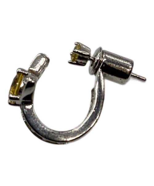 Vivienne Westwood（ヴィヴィアンウエストウッド）Vivienne Westwood (ヴィヴィアンウエストウッド) MAITENAシングルピアス シルバー×イエローの古着・服飾アイテム