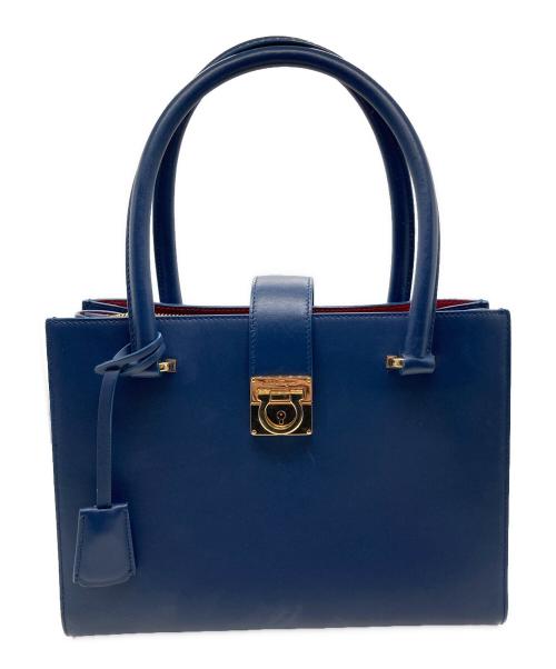 Salvatore Ferragamo（サルヴァトーレ フェラガモ）Salvatore Ferragamo (サルヴァトーレ フェラガモ) ハンドバッグ ジュリエット ブルーの古着・服飾アイテム