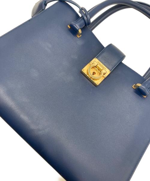 Salvatore Ferragamo（サルヴァトーレ フェラガモ）Salvatore Ferragamo (サルヴァトーレ フェラガモ) ハンドバッグ ジュリエット ブルーの古着・服飾アイテム