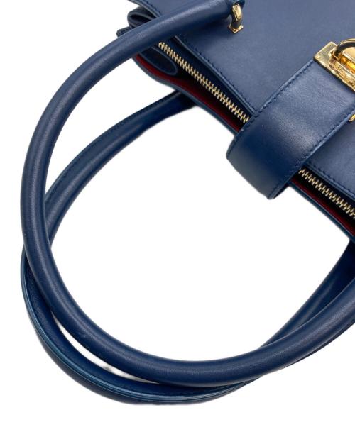 Salvatore Ferragamo（サルヴァトーレ フェラガモ）Salvatore Ferragamo (サルヴァトーレ フェラガモ) ハンドバッグ ジュリエット ブルーの古着・服飾アイテム
