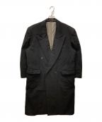 LANVIN STUIDOランバンスタジオ）の古着「カシミヤ100%ロングダブルコート」｜ブラック