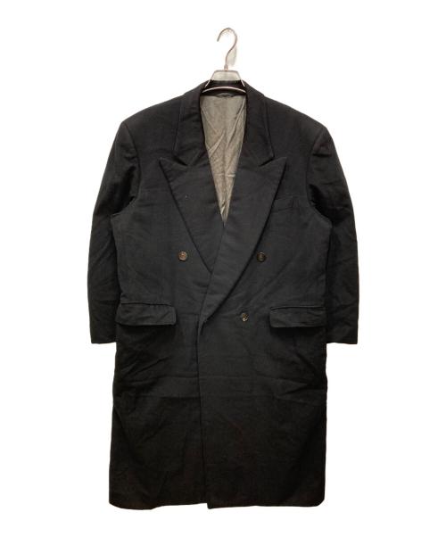 LANVIN STUIDO（ランバンスタジオ）LANVIN STUIDO (ランバンスタジオ) カシミヤ100%ロングダブルコート ブラック サイズ:なしの古着・服飾アイテム