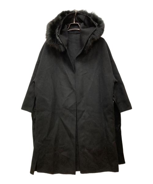 Vesgioia（ベスジョーヤ）Vesgioia (ベスジョーヤ) フォックスファーウールロングコート ブラック サイズ:なしの古着・服飾アイテム