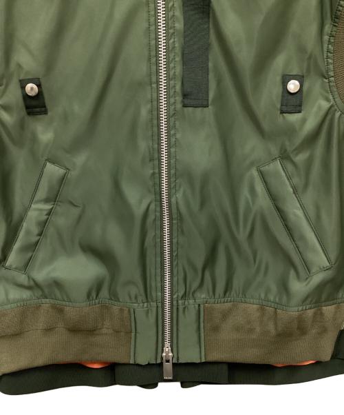 sacai（サカイ）sacai (サカイ) MA-1 NYLON VEST/エムエーワンナイロンベスト オリーブ サイズ:3の古着・服飾アイテム