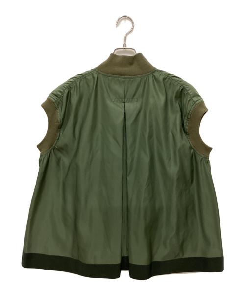 sacai（サカイ）sacai (サカイ) MA-1 NYLON VEST/エムエーワンナイロンベスト オリーブ サイズ:3の古着・服飾アイテム
