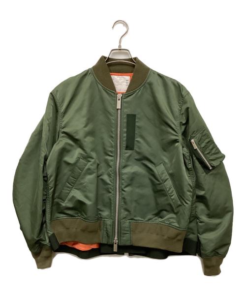sacai（サカイ）sacai (サカイ) バックタックMA-1ジャケット/バックタックエムエーワンジャケット オリーブ サイズ:3の古着・服飾アイテム
