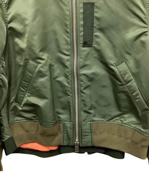 sacai（サカイ）sacai (サカイ) バックタックMA-1ジャケット/バックタックエムエーワンジャケット オリーブ サイズ:3の古着・服飾アイテム