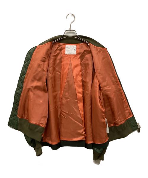 sacai（サカイ）sacai (サカイ) バックタックMA-1ジャケット/バックタックエムエーワンジャケット オリーブ サイズ:3の古着・服飾アイテム