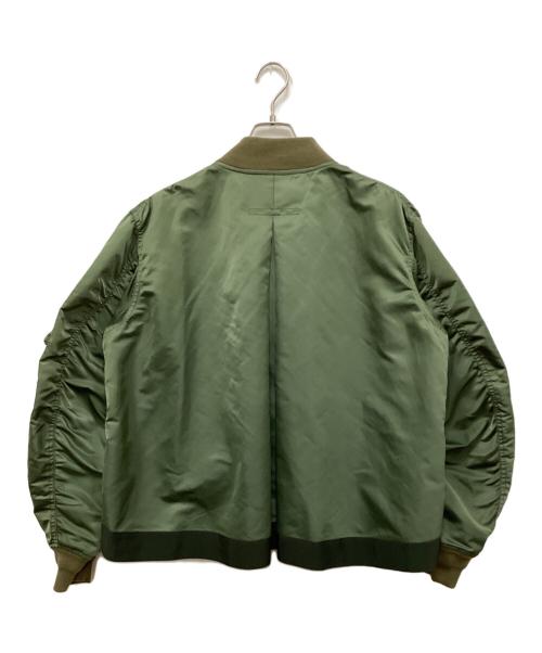 sacai（サカイ）sacai (サカイ) バックタックMA-1ジャケット/バックタックエムエーワンジャケット オリーブ サイズ:3の古着・服飾アイテム