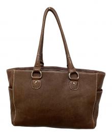 土屋鞄（ツチヤカバン）の古着「トーンオイルヌメ ミディアムトートバッグ」｜ブラウン