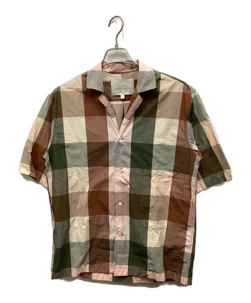 STUDIO NICHOLSON（スタジオ ニコルソン）STUDIO NICHOLSON (スタジオ ニコルソン) COCKLE SHIRT/チェックシャツ ブラウン サイズ:Sの古着・服飾アイテム
