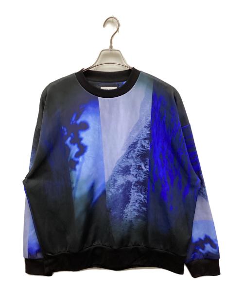 MAISON SPECIAL（メゾンスペシャル）MAISON SPECIAL (メゾンスペシャル) Design Print Sweat Pullover/デザインプリントスウェットプルオーバー ブルー サイズ:01の古着・服飾アイテム